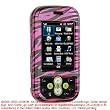 Black and Plum Zebra Animal Skin Design Snap-On Cover Hard Case Cell Phone Protector for LG GT365 Neon Etna