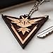 Pokemon Go Team Instinct Keychain Team Yellow by Inked and Screened Laser Engraved in Cherry