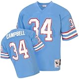 Earl Campbell #34 Blue Houston Oilers Mitchell & Ness Throwback NFL Premier All Stitched Replica Jersey - LARGE