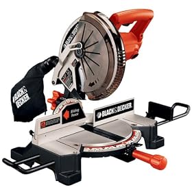 Black & Decker BT1500 10-Inch Compound Miter saw with Stop Block and 2 Table Extensions