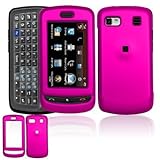 Solid Hot Pink Rubberized Snap-On Cover Hard Case Cell Phone Protector for  ....