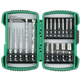 Hitachi 728702 17 Piece Masonry Drilling and Driving Set by Hitachi