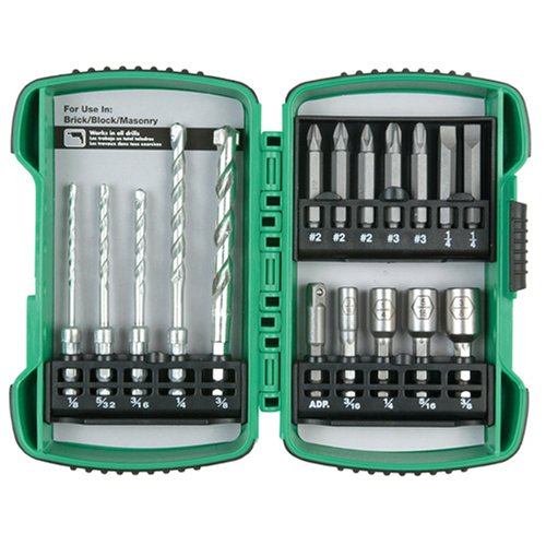 Hitachi 728702 17 Piece Masonry Drilling and Driving Set