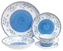 Caleca Blue Garland 5-Piece Dinnerware Place Setting, Service for 1