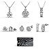 TK Beauty Swarovski Elements Luxury Crystal Pendant Necklace Earrings Jewelry Set
