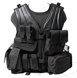 Black EOD vest + 8 MOLLE pouches
