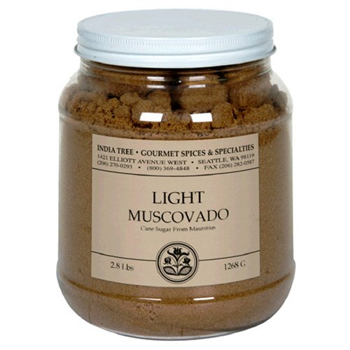 India Tree Light Muscovado Sugar, 2.8-Pound Jars (Pack of 2) by India Tree