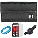 Black Portola Executive Leather Holster Carrying Case with Fixed Belt-Clip  ....