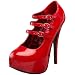 Bordello By Pleaser Women's Teeze-05 Platform Pump,Red Patent,7 M US