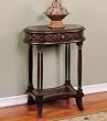 Masterpiece Faux Leather Hand Painted Oval Chairside Table By Powell Furniture