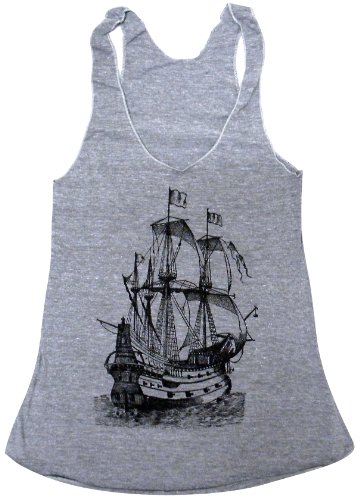 Friendly Oak Women's Pirate Ship Tank Top