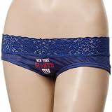 NCAA New York Giants Womens BII Lace Trim Panties - Royal Blue (Medium)