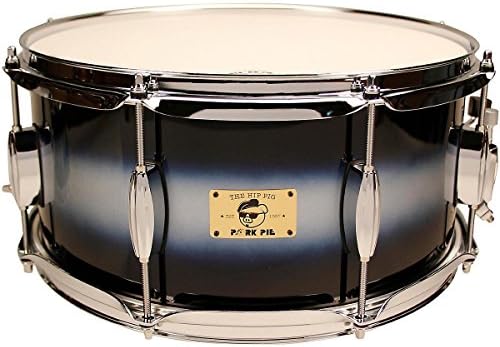 Pork Pie Hip Pig Eastern Mahogany Snare Drum 14 x 6.5 in. Blue/Silver Duco Finish