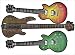 Easy Stick 3 Piece Electric Guitars - Vinyl Wall Art Decals