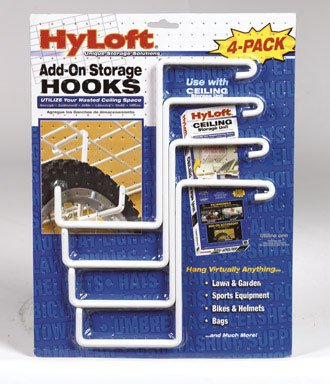 Childrens Toyshop  Tools & Hardware : Hyloft 212 Add-On Storage Hook Accessory for Hyloft Storage Systems, 4-Pack