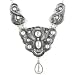 Ancient Goddess - White Brass - Faux Pearl & Crystal - Long Chain Link Necklace