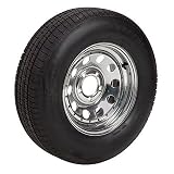 Carlisle Radial Trail Trailer Tires Chrome Modular Rim 5 Lugs 205/75R x 14