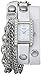 XOXO Women's XO5627 Crystal and Chain-Accented Watch with White Wraparound Band