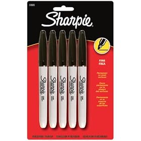 Sharpie Permanent Marker Fine Tip 5 pack Black by Sharpie