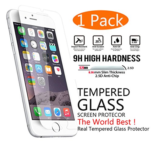 iPhone 6s Screen Protector, KingAcc(TM) iPhone 6 6s Tempered Glass Screen Protector Film With 3D Touch for Apple iPhone 6 iPhone 6s Newest Model 4.7(12 Months Warranty)
