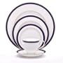 Lenox Federal Cobalt Platinum Bone China 20-Piece Dinnerware Set, Service for 4