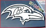 Baltimore Ravens Car Window Vinyl Decal Sticker 5" Wide (Color: White)
