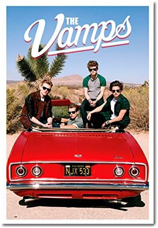 The Vamps Poster - Convertable White Framed & Satin Matt Laminated - 96.5 x 66 cms (Approx 38 x 26 inches)
