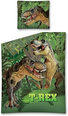 Dinosaurs T-Rex Single/US Twin Duvet Cover and Pillowcase Set