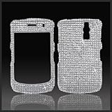 Silver "Cristalina" crystal bling case-cover for Blackberry Curve 8350i