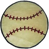 Baseball Shape Rug (36'')