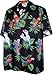 Pacific Legend Parrots Hawaiian Shirt Black 3531-XL