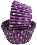 Regency Wraps Greaseproof Baking Cups, Purple Polka Dot, 40-Count, Standard.
