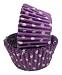 Regency Patisserie Greaseproof Baking Cups 40 Standard Sized Purple and White Polka Dots