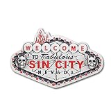 Welcome to Sin City Pewter Belt Buckle