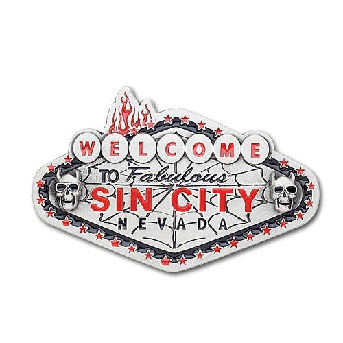 Welcome to Sin City Pewter Belt Buckle