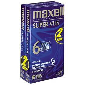 Maxell 202821 Video VHS XRS T120 (Black, 2-Pack) by Maxell