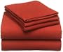 Pinzon 160-Gram Solid Flannel Queen Sheet Set, Brick