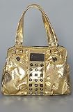 Betsey Johnson The Ruffed Up Satchel in Gold,Bags (Handbags/Totes) for Women