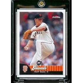 2007 Fleer Baseball # 64 Matt Cain - Giants - MLB Trading Card