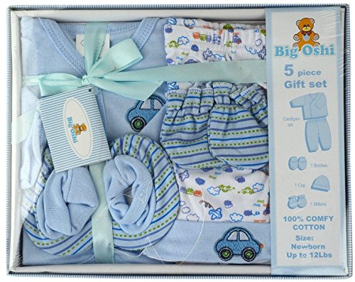 Big oshi newborn baby essensials 5 piece layette gift s…