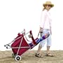 All in 1 Chair - Rolling Chair and Cooler Combo - Navy Blue