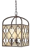 Harlequin 3 Light Wrought Iron Foyer Fixture