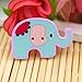 Polytree 50pcs Multicolored Cartoon Animal 2 Holes Wood Sewing Buttons (Elephant)
