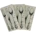Antique Cutlery Napkins Guest Towels or buffet napkins 12 count per pack