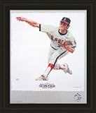 Los Angeles Angels Framed Nolan Ryan California Angels Lithogaph By Michael Mellett MLB Baseball