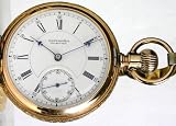 #W12 E. Howard 14K Solid Gold Hunter Antique Pocket Watch 18 Size 15 Jewels Fancy Case Ca 1890