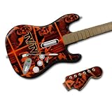 MusicSkins MS-TVTV20028 Rock Band Wireless Guitar- TV-TV- Red Skin