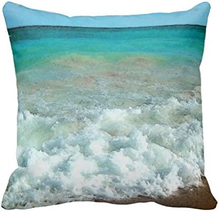 Vibrant Beach Watercolor Scene Pillow Case