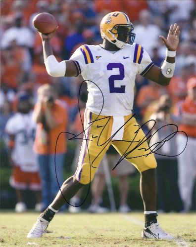 JAMARCUS RUSSELL OAKLAND RAIDERS,LSU TIGER,SIGNED 8X10 PHOTO, + COA
