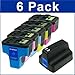 Generic Remanufactured Ink Cartridge Replacement for HP 02 (Black, Multicolor, 6-Pack)